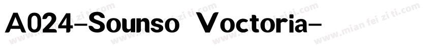 A024-Sounso Voctoria字体转换